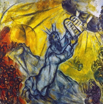 Moisés recibiendo las Tablas de la Ley MC Judaísmo Pinturas al óleo